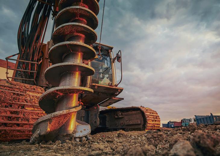 Geoform plant and machinery on site
